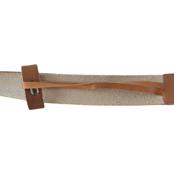 Piacenza Cashmere Women’s Leather Belt | Tan Brown | Silver Buckle | Size 42